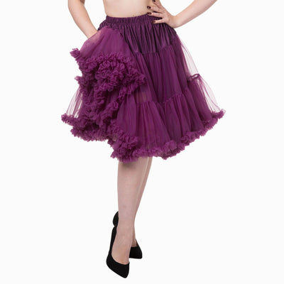 Image of Banned Starlite Petticoat- 23 inch- long below knee- Aubergine