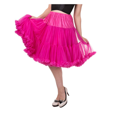 Image of Banned Starlite Petticoat- 23 inch- long below knee- Hot Pink