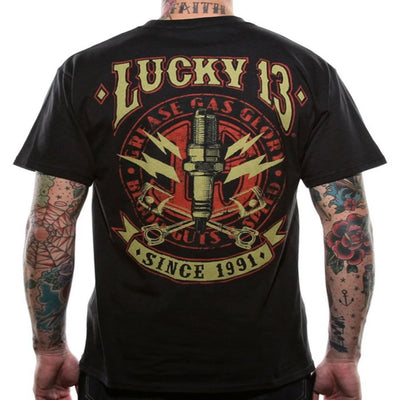 Lucky 13 Men's Retro T-Shirt - Amped main image