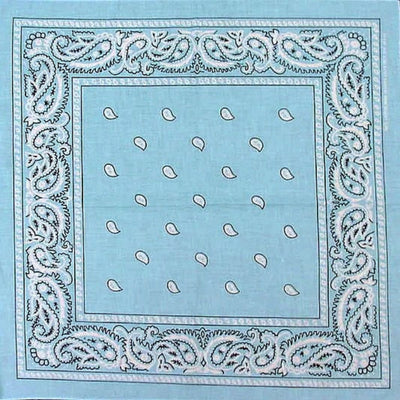 Image of Classic Paisley Bandana - Powder Blue