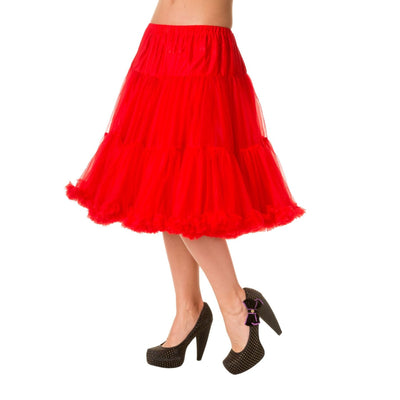 Image of Banned Starlite Petticoat- 23 inch- long below knee- Red