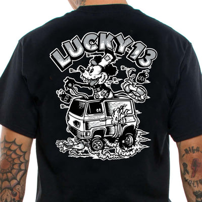 Lucky 13 Men's Retro T-Shirt - Swamp Rat back view
